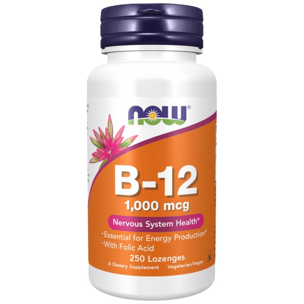 Vitamín B-12 1000 mcg | S kyselinou listovou - 250 sublingválnymi tabletami