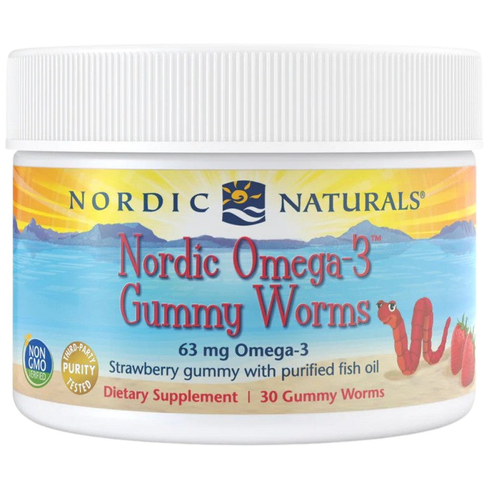 Nordické omega -3 gumové červy 63 mg - 30 žuvacích gélových kapsúl