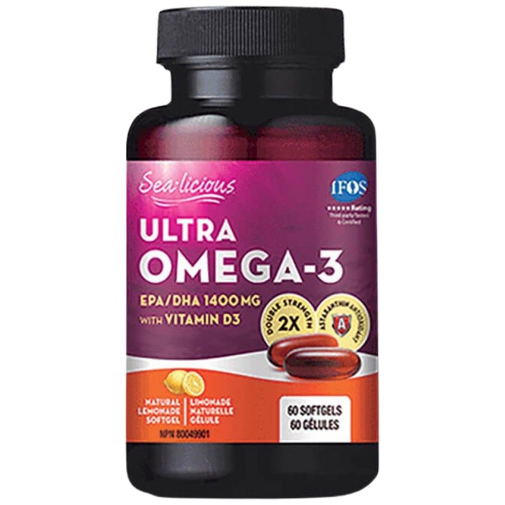 Sea-Lixe® Ultra Omega-3 s vitamínom D3-60 gélové kapsuly