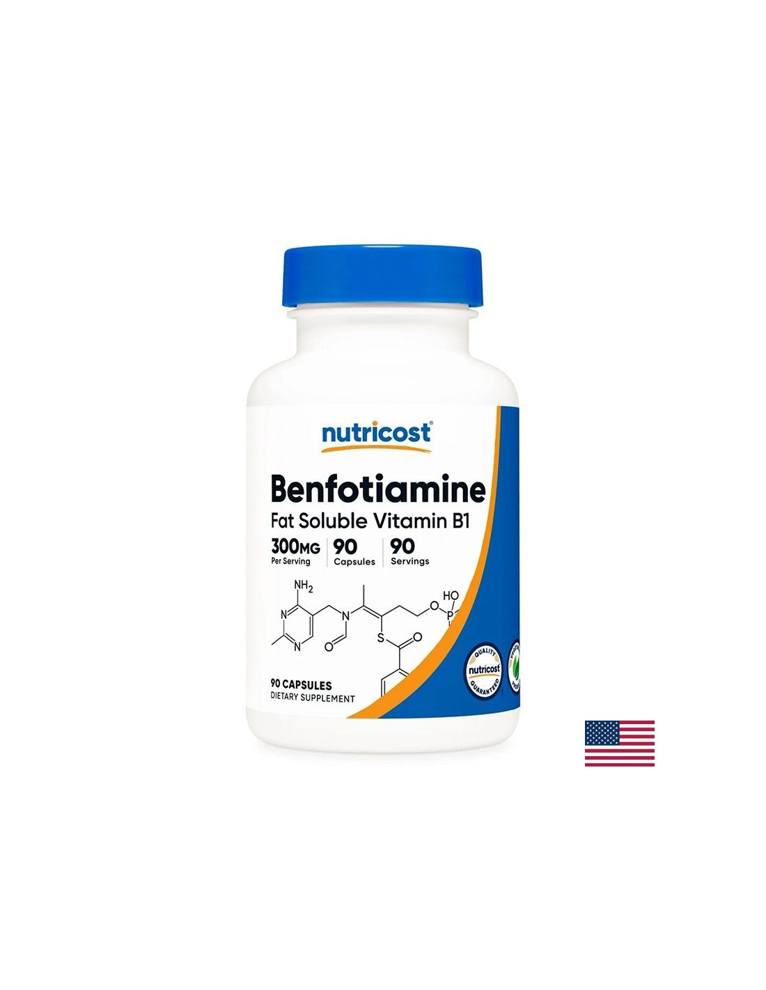 Vitamín B1 (benfotiamín) - pre nervový systém - poškodenie nervov, alkoholizmus, 300 mg, 90 kapsúl počas 3 mesiacov príjem