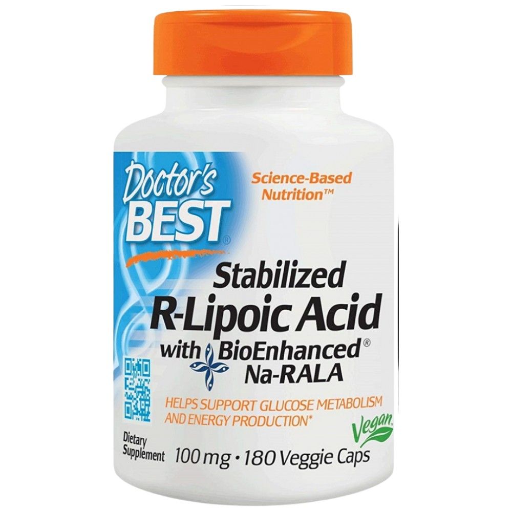 Najlepšia kyselina R-lipoová / stabilizovaná Na-R-Ala 100 mg-180 kapsúl