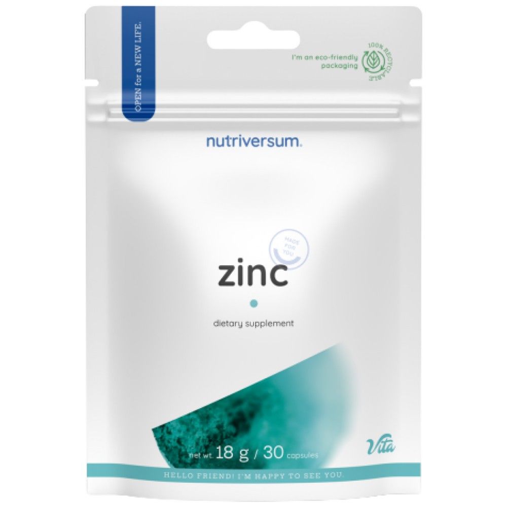 Zinkové čiapky 25 mg oxidu zinočnatého - 30 kapsúl