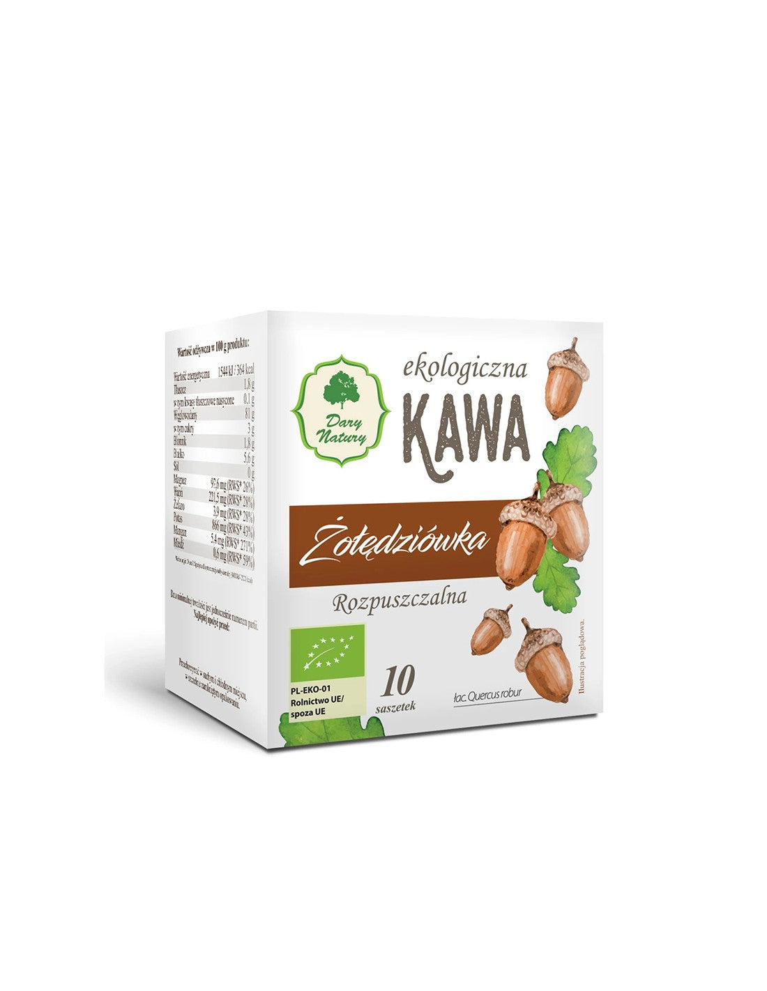 Instantná káva Acorn and Spice, 10 jednotlivo balených dávok <tc>Dary Natury</tc>
