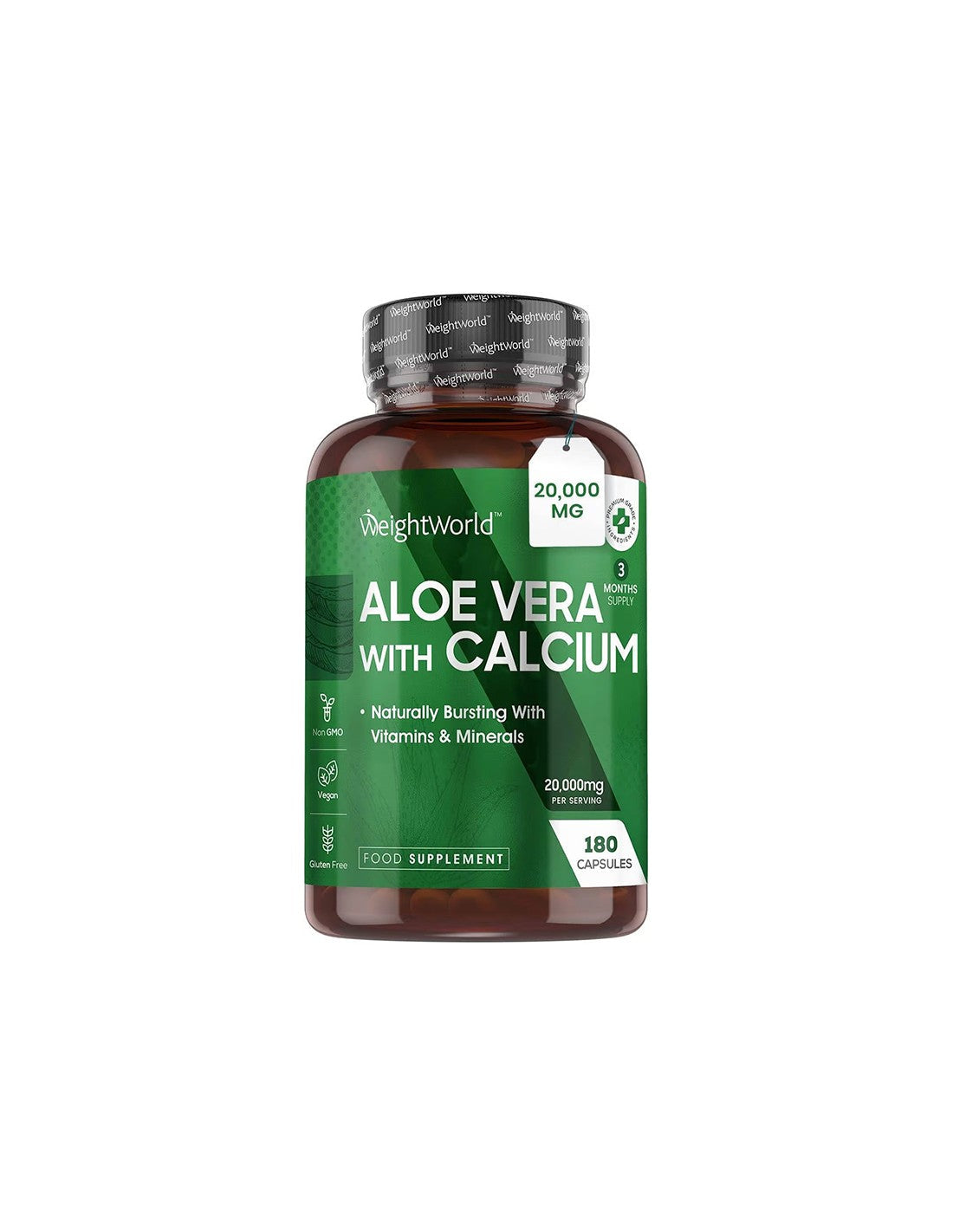 Gastrointestinálny trakt - aloe vera 10 g + vápnit 75 mg, 180 kapsúl - aloe vera