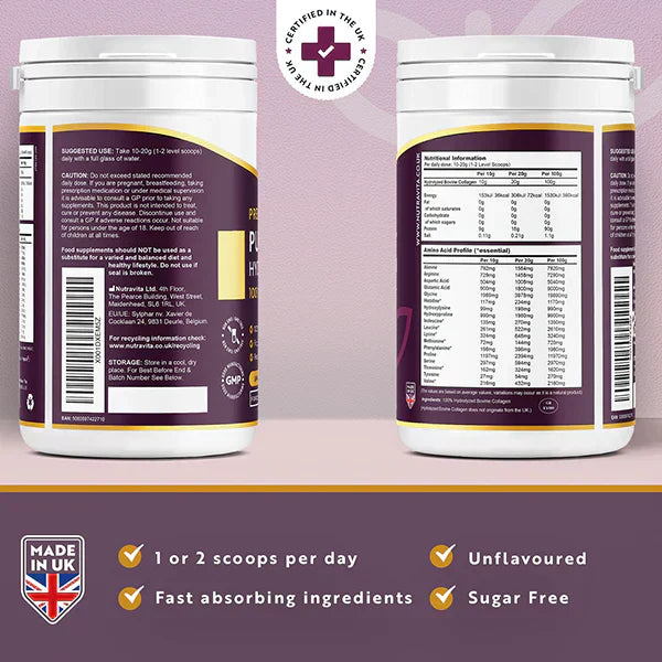 100% čistého hovädzieho kolagénu 20000 mg peptan® 500 g, (25/50 dávok)