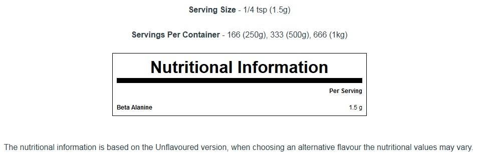 100% beta alanín aminokyselina - 250 gramov