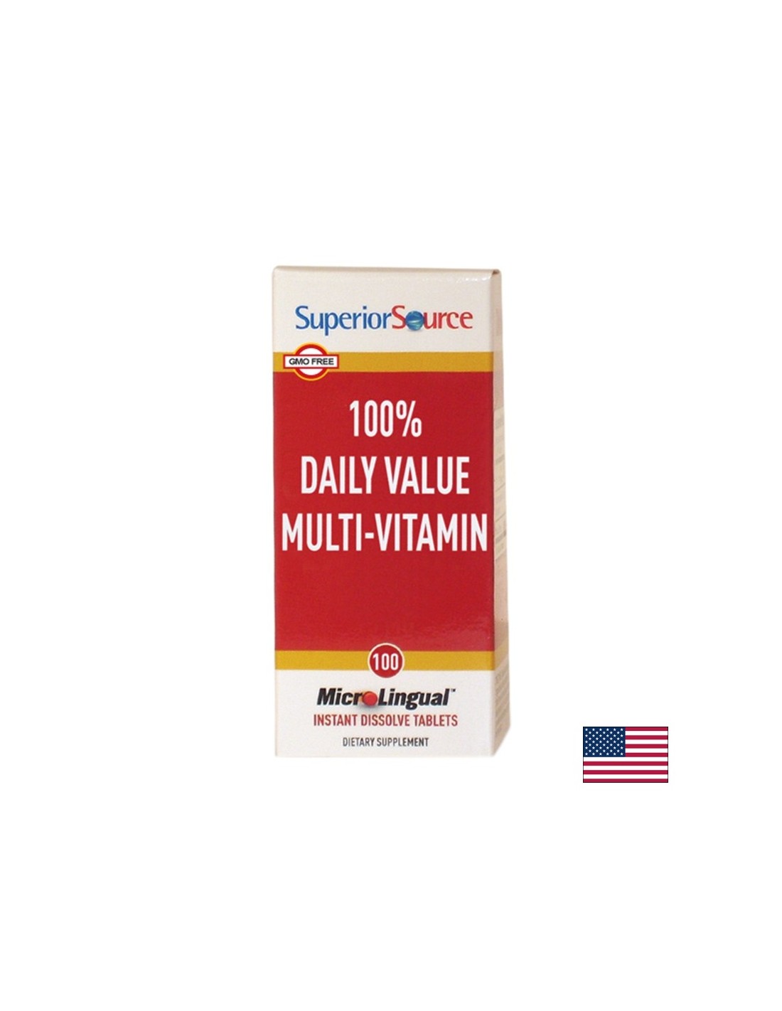 Multivitamíny - 100% denná hodnota multivitamínu, 100 sublingválnych tabliet <tc>Superior Source</tc>
