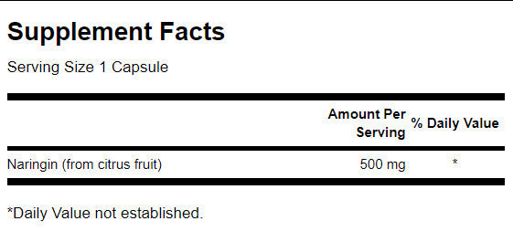 100% prírodný naringin 500 mg - 60 kapsúl