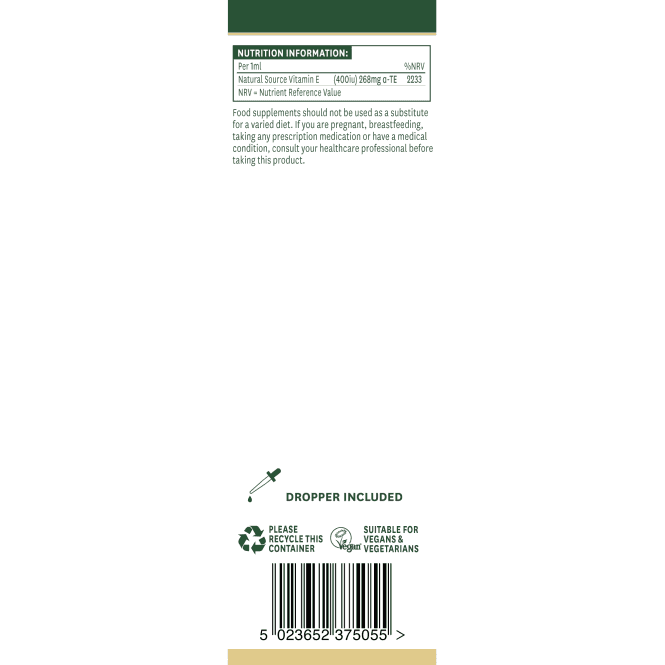 Prírodná tekutina vitamínu E (100% prírodný vitamín E olej) 20 000iU 50 ml Naturesaid