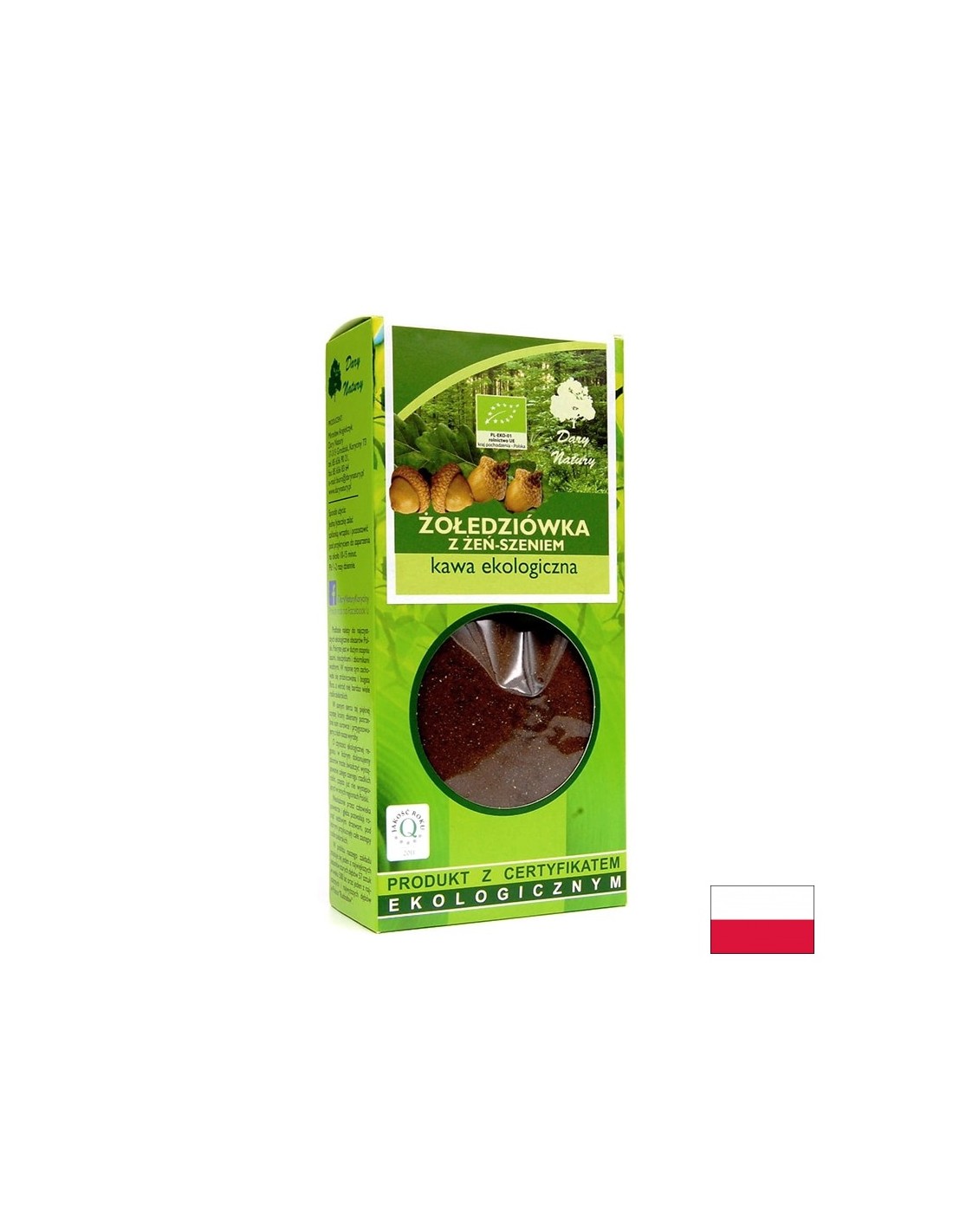 Káva BIO žaluď a ženšen, 100 g <tc>Dary Natury</tc>