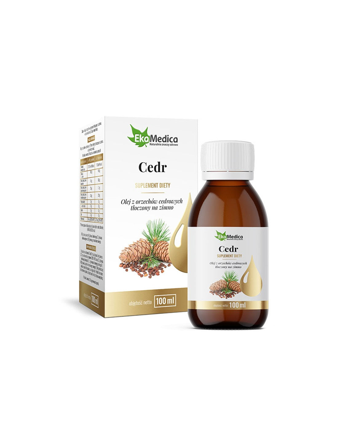 Olej z borovicového orecha za studena, 100 ml