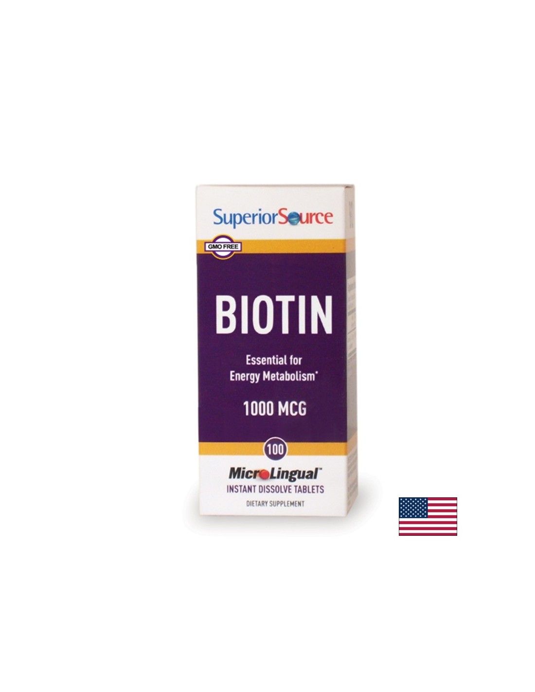 Biotín – vlasy a pokožka, 1000 mg x 100 sublingválnych tabliet <tc>Superior Source</tc>