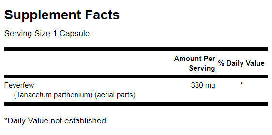 FeverFew 380 mg - 100 kapsúl