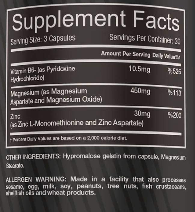 ZMA | so zinkom, horčíkmi a kapsulami B6 90