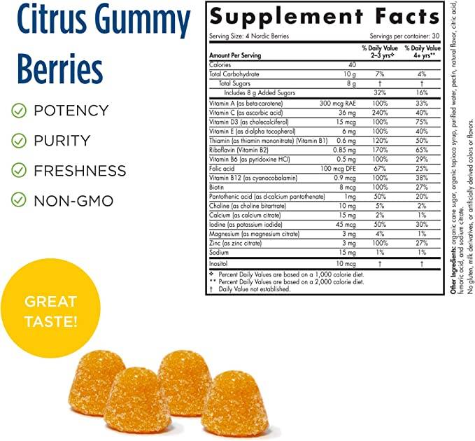 Nordické bobule multivitamín - 120 Gummies