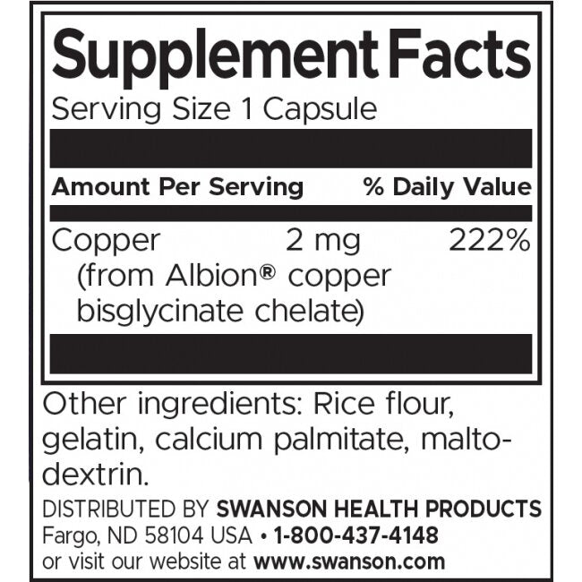 Albion Copper 2 mg / 60 Caps - 0 - Feel You