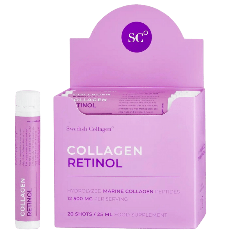 Rybí kolagén 12500 mg s retinolom, kyselina hyalurónová, biotín, MSM /20 ks x 25 ml/ <tc>Swedish Collagen</tc>