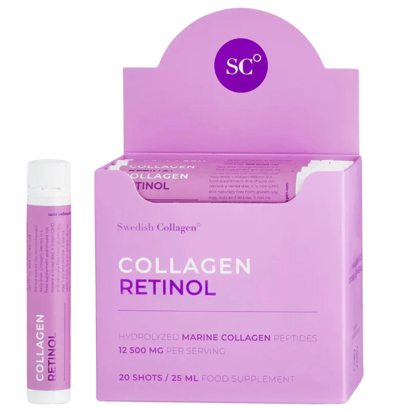 Rybí kolagén 12500 mg s retinolom, kyselina hyalurónová, biotín, MSM /20 ks x 25 ml/ <tc>Swedish Collagen</tc>
