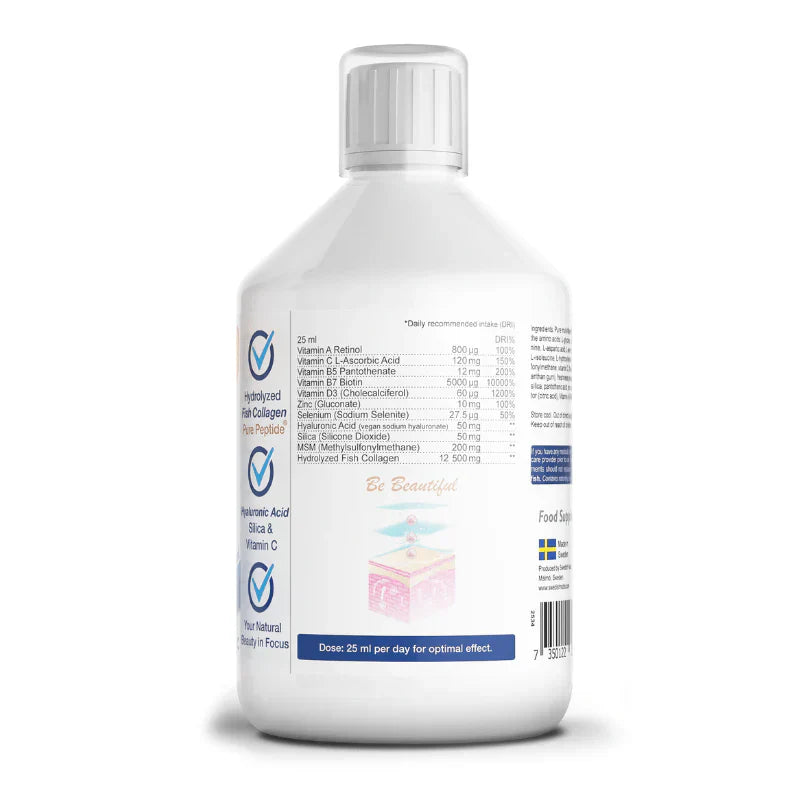 Rybí kolagén 12500 mg zlatého retinolu 500 ml Swedish Nutra