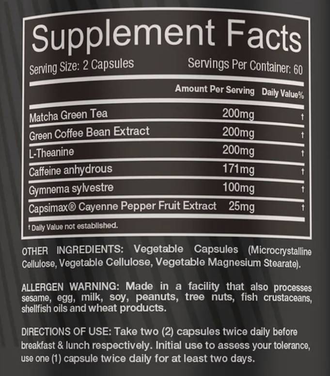 Burnovač tukov v Burn 120 kapsúl