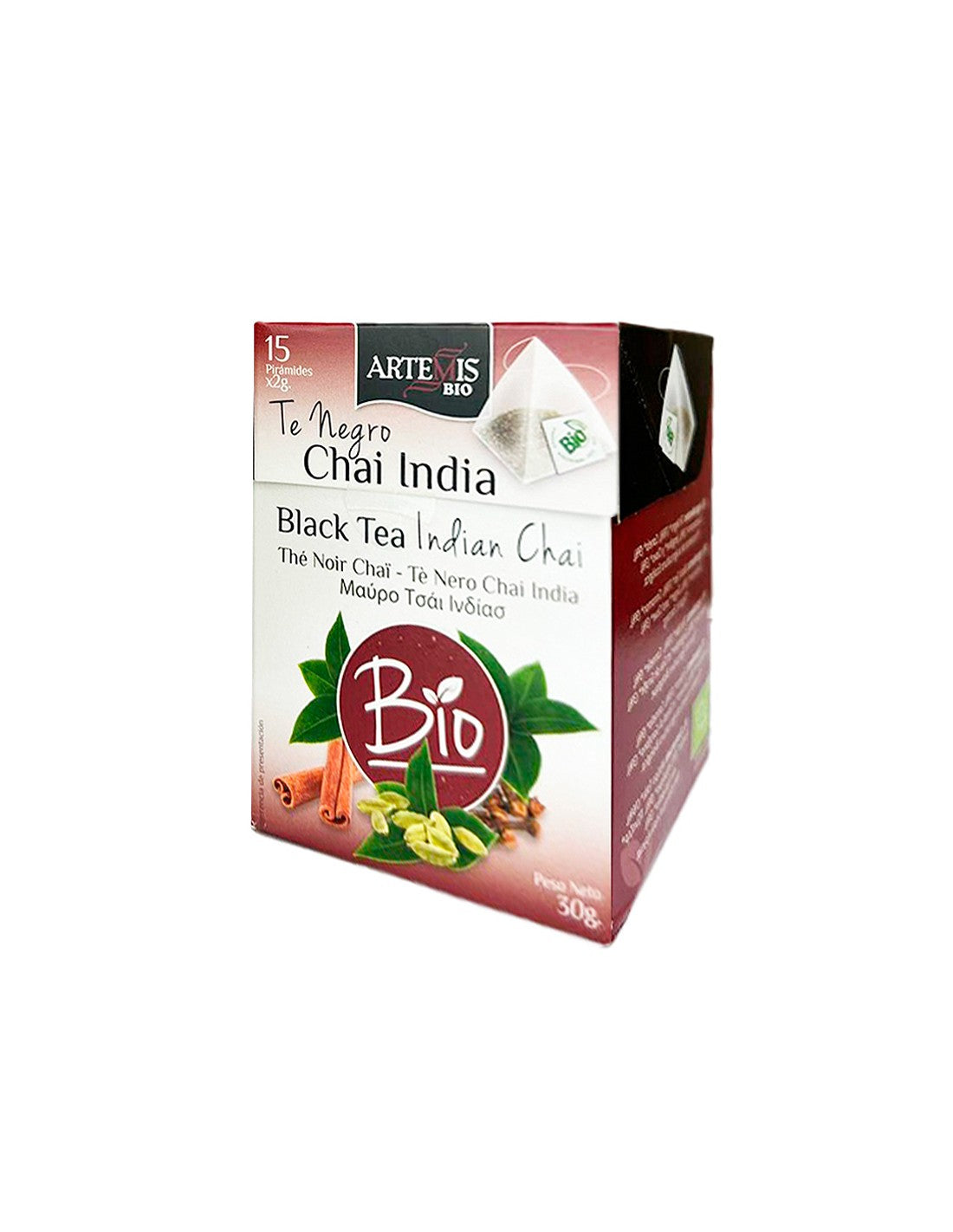 Čierny čaj India Bio, 15 filtračných tašiek