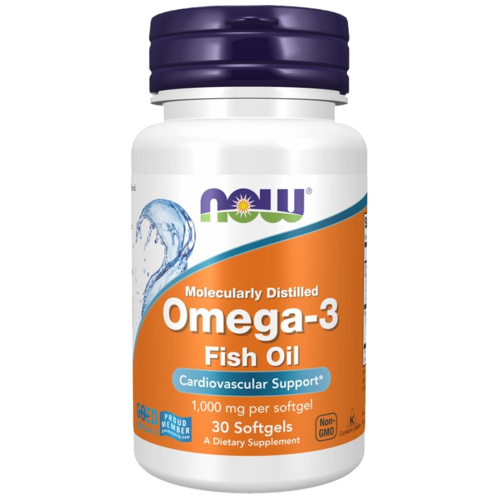 Omega 3 1 000 mg / molekulárne destilované - 30 gélových kapsúl