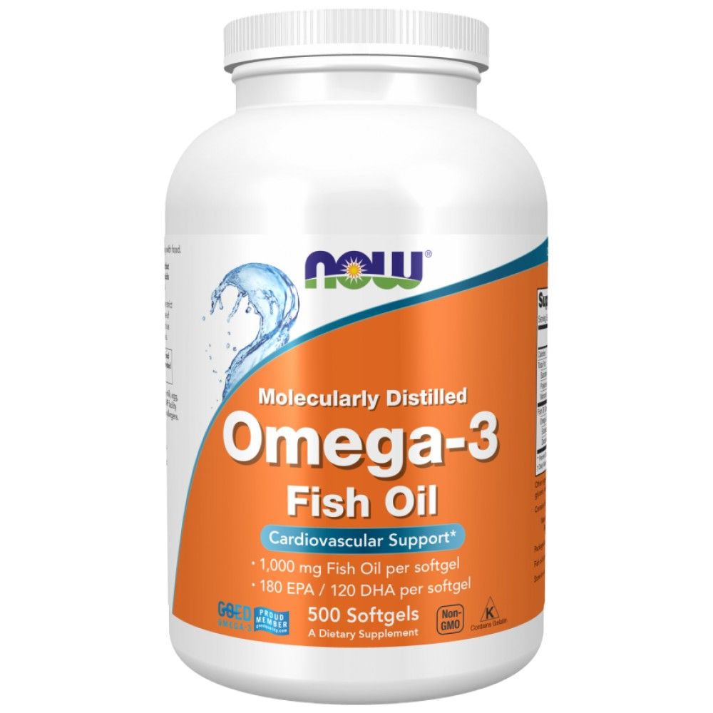 Omega 3 1 000 mg / molekulárne destilované - 500 gélových kapsúl