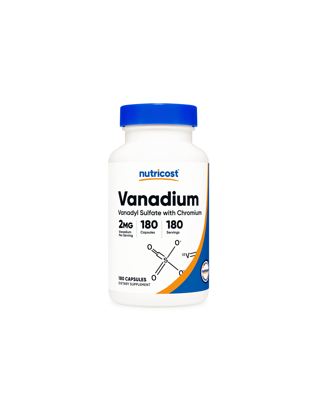 Kardiovaskulárny diabetes - Vanadium Plus Chróm <tc>Nutricost</tc> 180 kapsúl
