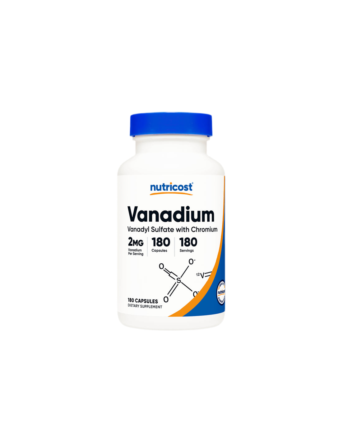 Kardiovaskulárny diabetes - Vanadium Plus Chróm <tc>Nutricost</tc> 180 kapsúl