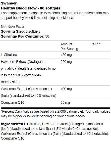 Zdravý prietok krvi 60 gélových kapsúl