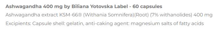 Ashwagandha 400 mg | KSM -66® - 60 kapsúl