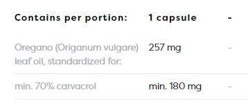 Oregano olej 257 mg | 70% karvacrol - 120 kapsúl