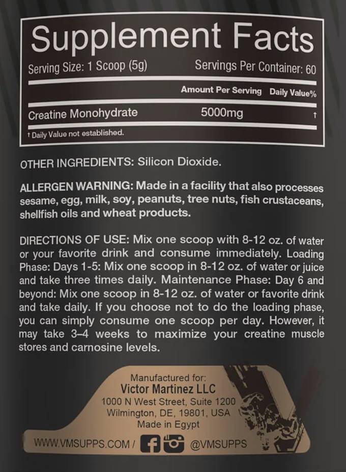 Kreatínový monohydrát prášok 300 gramov