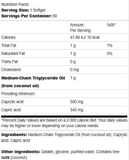 MCT Pure 1000 mg 90 gélové kapsuly