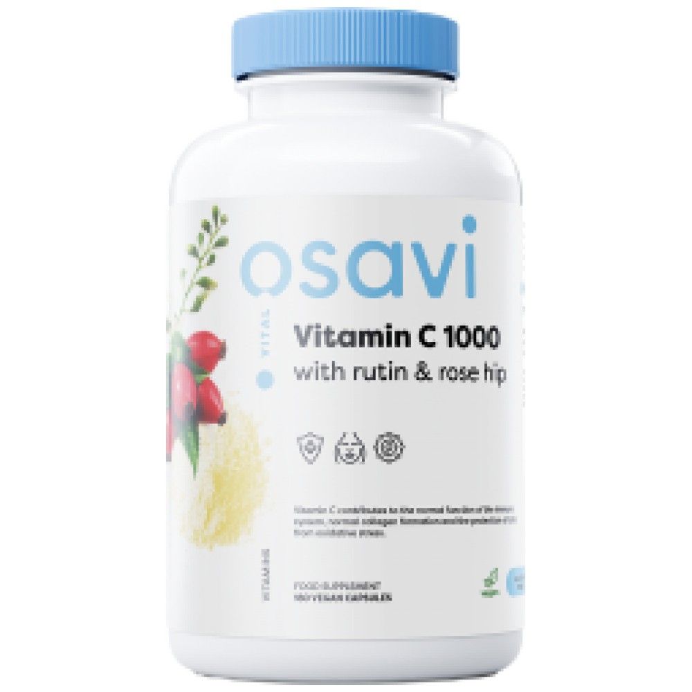 Vitamín C 1000 | s Rutin a Rose Bips - 180 kapsúl