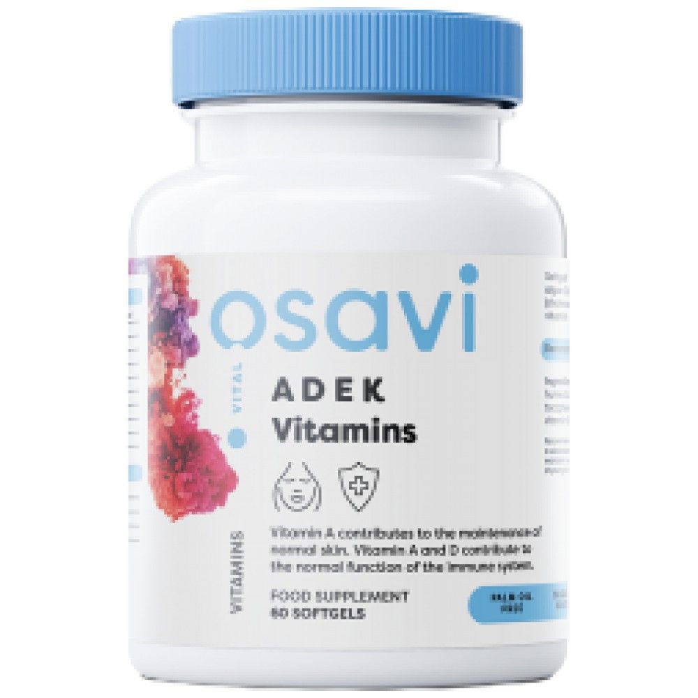 Vitamíny Adek A + D + E + K | s Quali -D® - 60 gélových kapsúl
