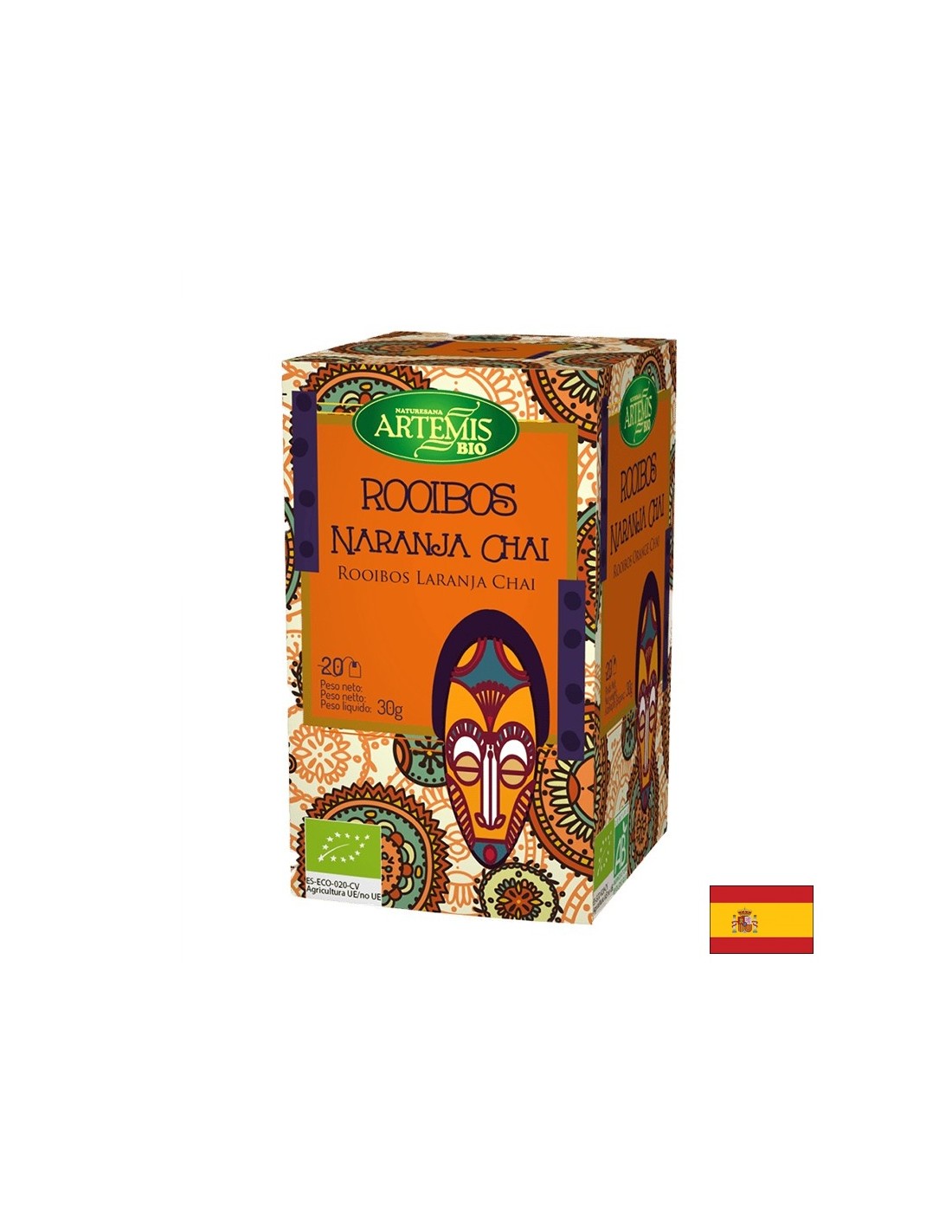 Čaj Rooibos s oranžovou, 20 filtračných vreciek Herbes del Moli