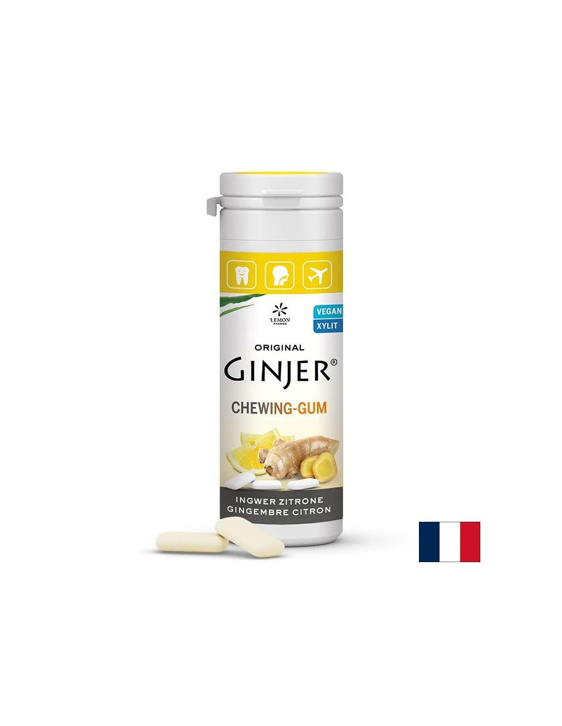 Zázvorová guma s citrónom (20 kusov) <tc>Lemon Pharma</tc>