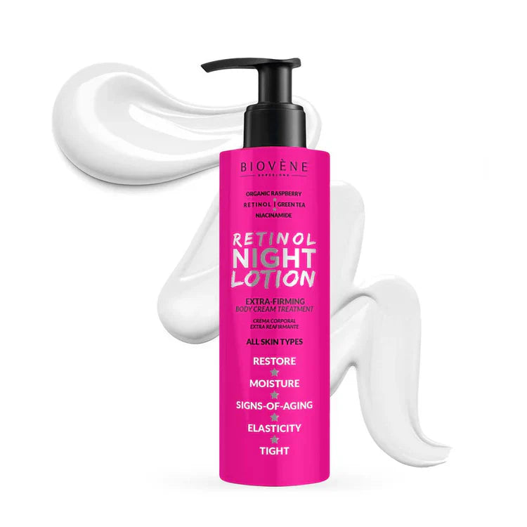 Retinol Night Body Lotion s extra zasiahnutým efektom a malinou 200 ml