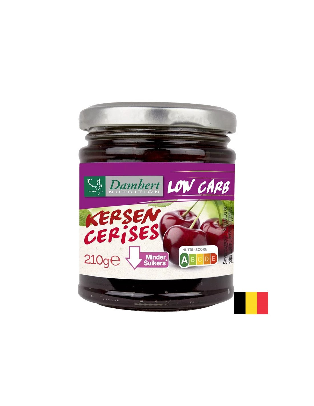 Čerešňový džem s nízkym obsahom cukru a obsahu uhľohydrátov, 210 g