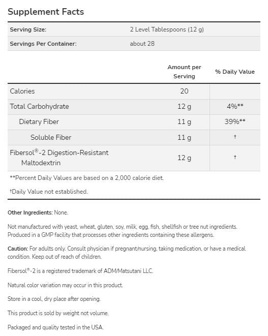 Prebiotické vlákno s vláknami