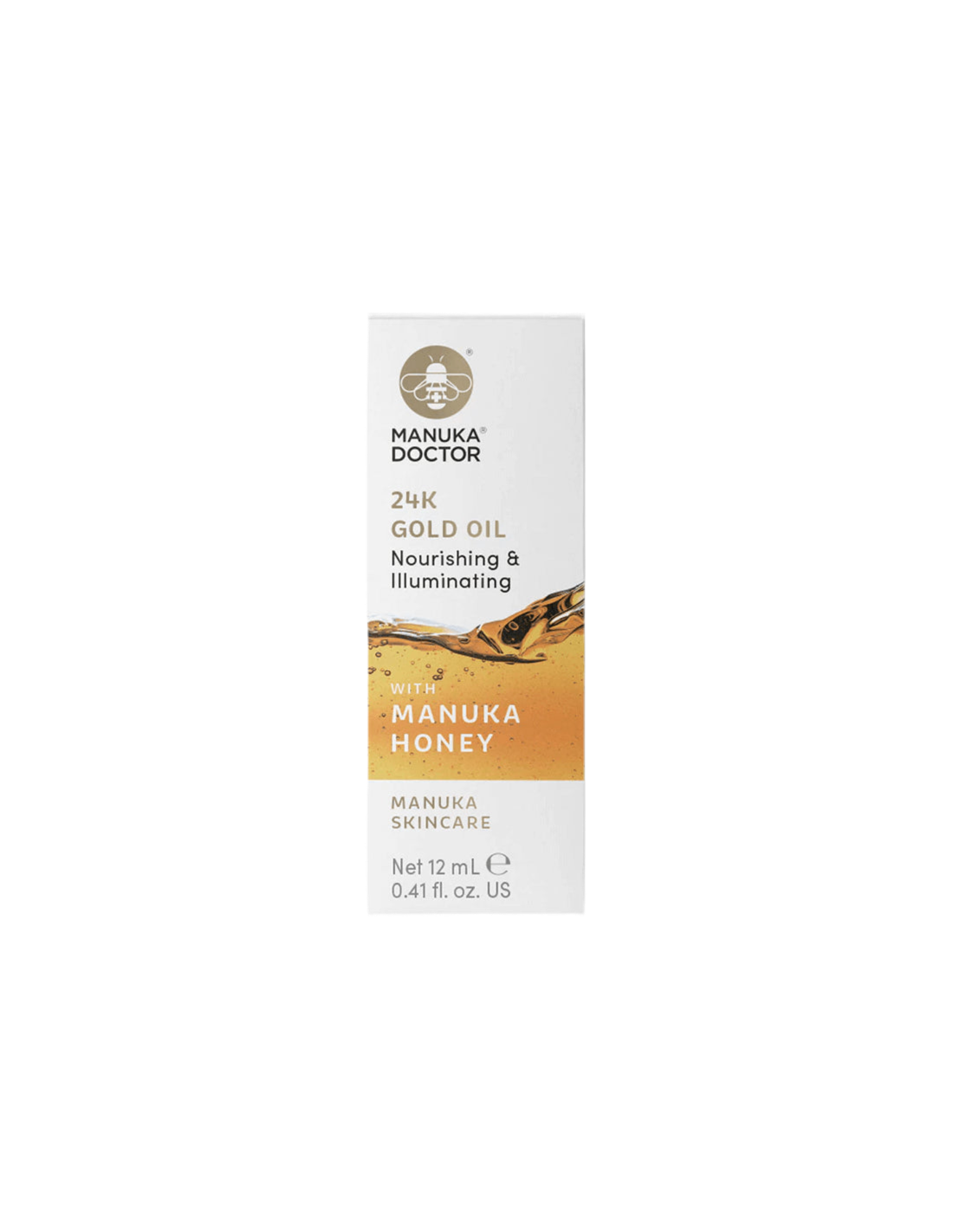 24k zlatý olej s Manuka Honey - tvárová olej s 24k zlatom a medom Manuka, 12 ml