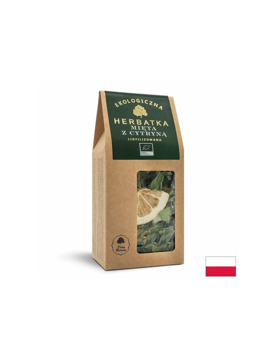 Lyofilizovaný bylinný čaj Mäta s citrónom Bio, 25 g <tc>Dary Natury</tc>