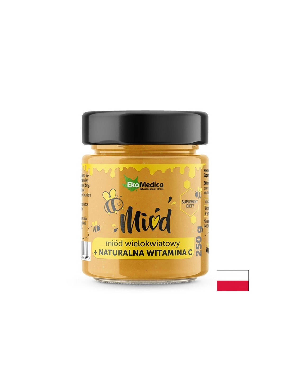 Polyfloral viacfarebný med s prírodným vitamínom C, 250 g Ekamedica