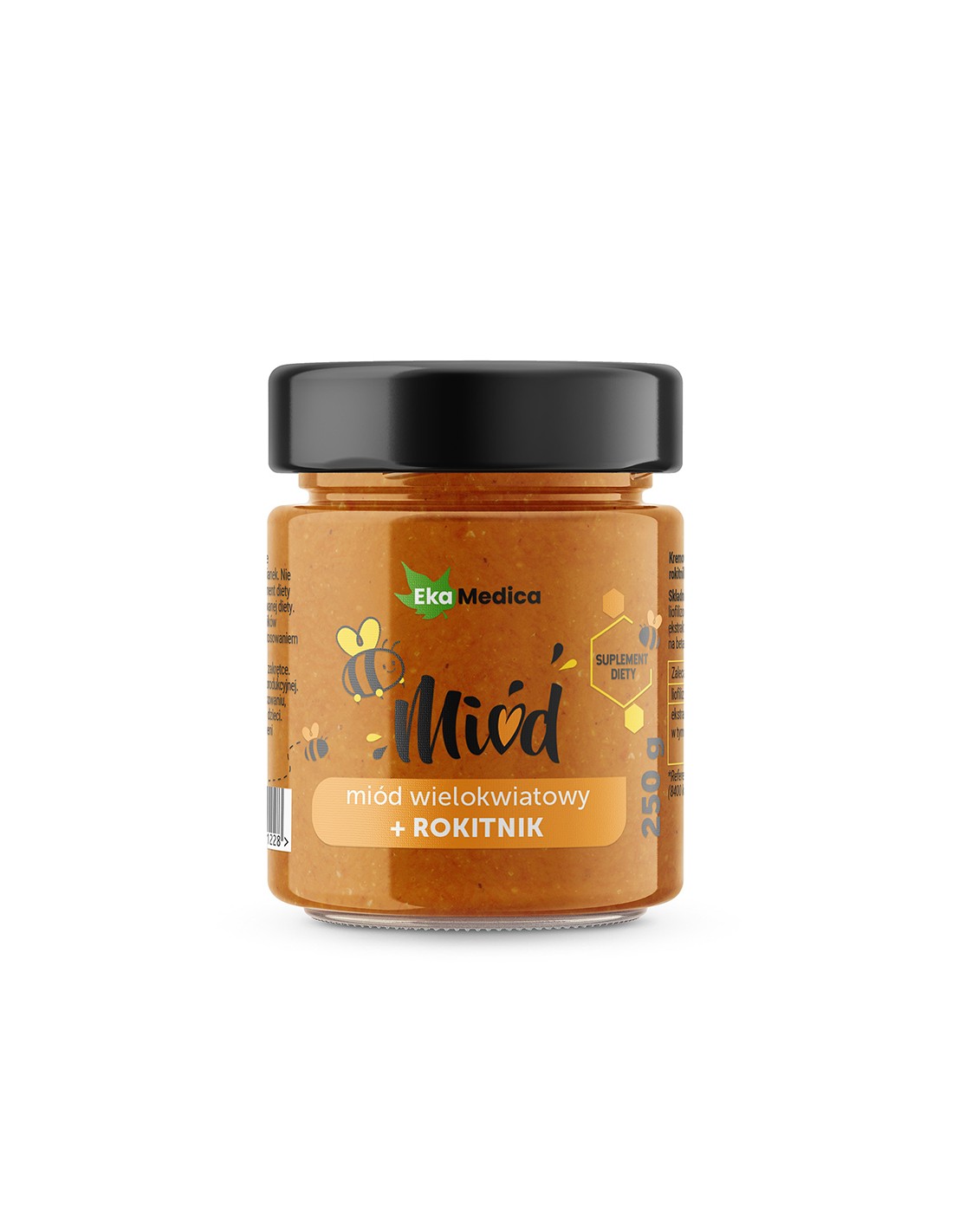Viacfarebný med s extraktom z morského buckthornu, 250 g Ekamedica