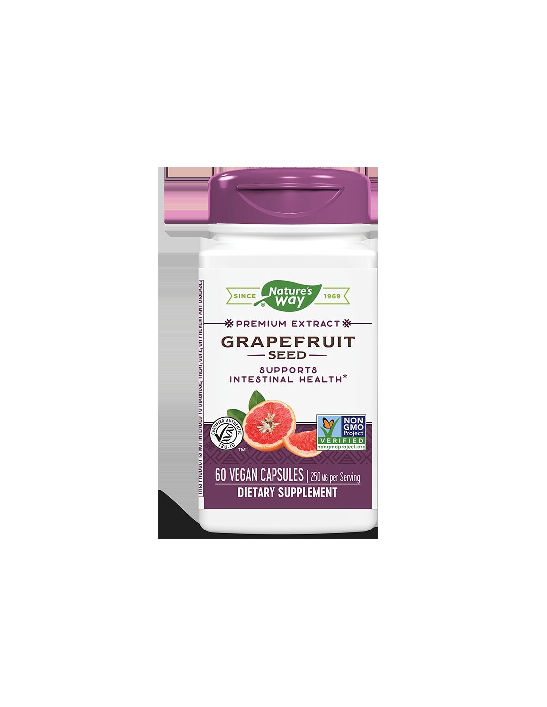 Grapefruit - prémiový extrakt - imunitná podpora a pohodlie žalúdka, 250 mg, 60 kapsúl