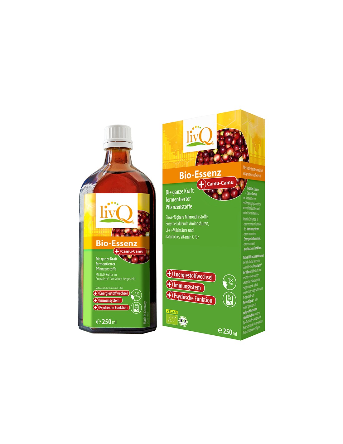 Sirup s Fermentovaným rastlinným extraktom s Camu-camu Bio, 250 ml <tc>LivQ</tc>