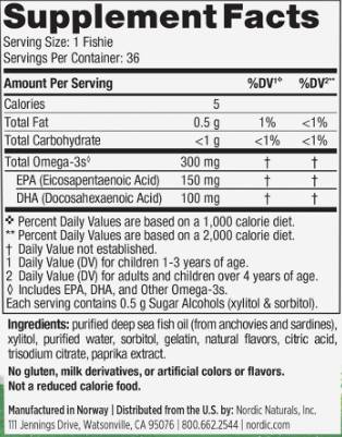 Rybáky s nulovým cukrom Omega -3 300 mg - 36 žuvateľných gélových kapsúl