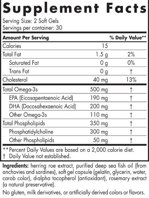 Fosfolipidy omega -3 - 60 gélových kapsúl