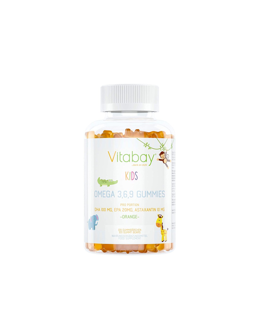 Omega-3-6-9 pre deti (s astaxantínom a cholínom), 120 oranžových príchutí softgels
